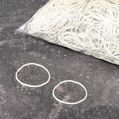 Gomas elásticas multiusos, blancas 1,5 mm | 40 mm