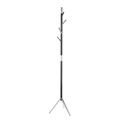 Perchero, 4 ganchos, negro, aluminio 