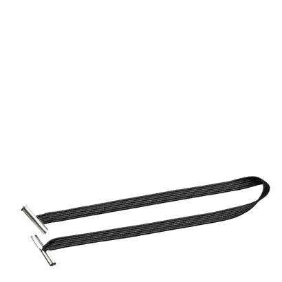 Goma elástica plana con 2 clavijas negro  | 230 mm