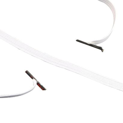 Goma elástica plana con 2 clavijas blanco  | 310 mm