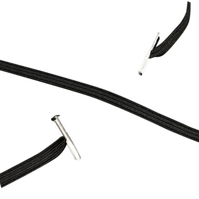 Goma elástica plana con 2 clavijas negro  | 310 mm