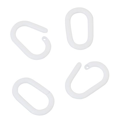 Ganchos redondos para cuaderno ovales de 22 mm, plástico blanco 
