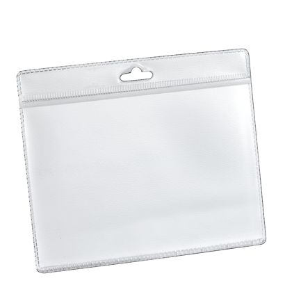 Funda tarjeta identificativa A7, horizontal, PVC blando con euro slot 