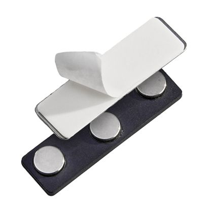 Imán para tarjetas de identificación, autoadhesivo 3 imánes | 45 x 13 mm