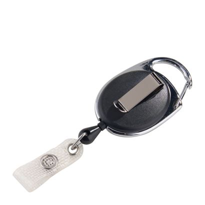 Yoyo porta credenciales con clip para cinturón negro 