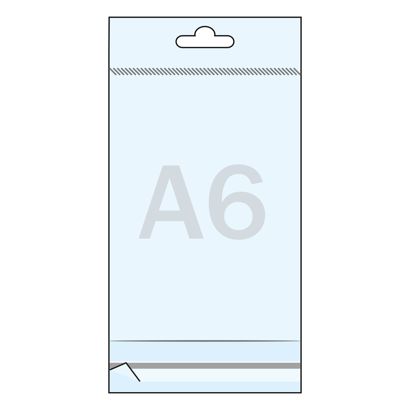 Bolsas con agujero para colgar, lámina de OPP 30 µm 110 x 155 mm