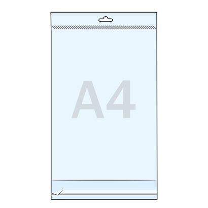 Bolsas con agujero para colgar, lámina de OPP 30 µm 215 x 310 mm