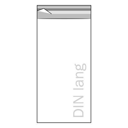 Bolsas con solapa, lámina de PLA ecológica 115 x 220 mm - DIN lang