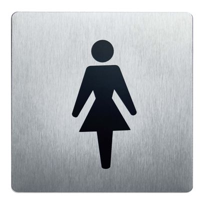 Señal de información, acero inoxidable, 90 x 90 mm null