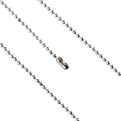 Cadenas de bolas, con cierre a presión 102 mm | 1.5 mm | plata  |  