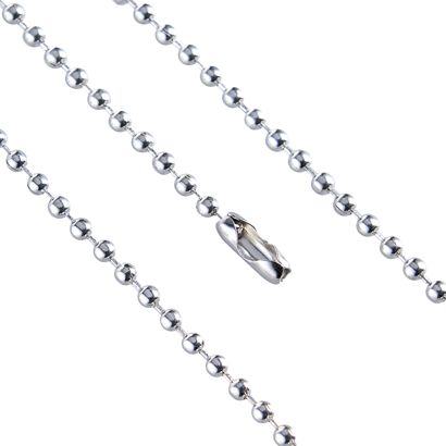 Cadenas de bolas, con cierre a presión 250 mm | 2.4 mm | plata  |  