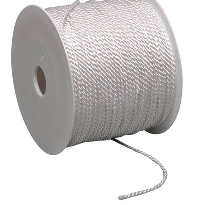 Cordeles trenzados en rollo, 2 mm x 100 m, viscosa blanco 