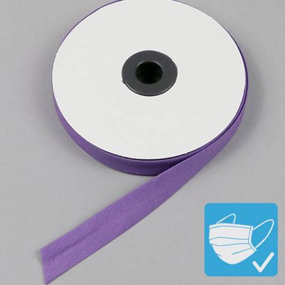 Cinta al bies, algodón y poliéster, 20 mm, rollo de 25 m null