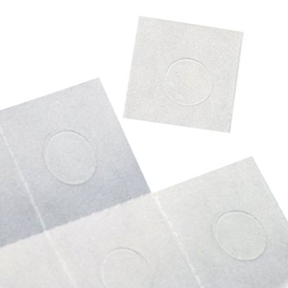 Puntos adhesivos de silicona en hoja null