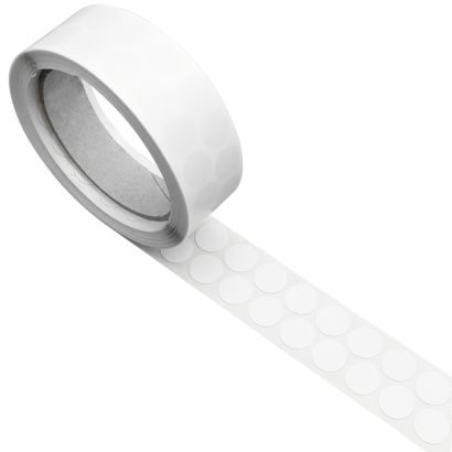 Puntos adhesivos de tela, blanco 15 mm | 1.000 STK