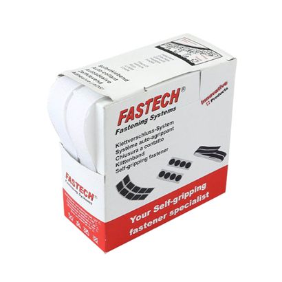 FASTECH Cinta de gancho y bucle en caja dispensadora, autoadesivo 