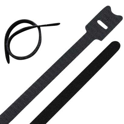 Bandas de sujeción por contacto, 202 x 12 mm, negro 