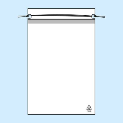 Bolsa con cordón ajustable, lámina de PE de 50 µm 150 x 210 mm