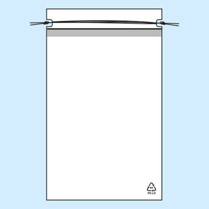 Bolsa con cordón ajustable, lámina de PE de 50 µm 170 x 250 mm
