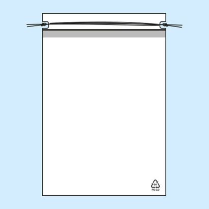 Bolsa con cordón ajustable, lámina de PE de 50 µm 200 x 270 mm