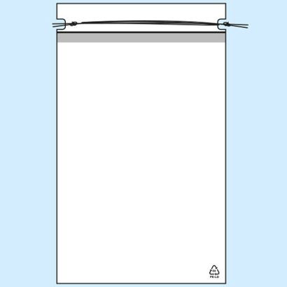 Bolsa con cordón ajustable, lámina de PE de 50 µm 400 x 570 mm