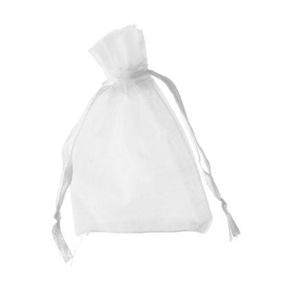 Bolsitas de organza con cierre de cinta de raso null | 50 x 70 mm