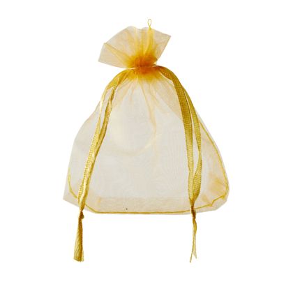Bolsitas de organza con cierre de cinta de raso null | 75 x 100 mm