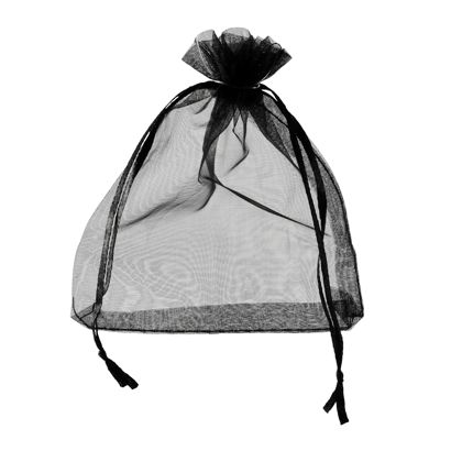Bolsitas de organza con cierre de cinta de raso null | 90 x 120 mm