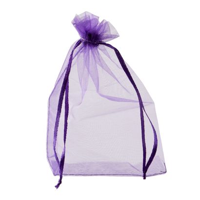 Bolsitas de organza con cierre de cinta de raso null | 100 x 150 mm