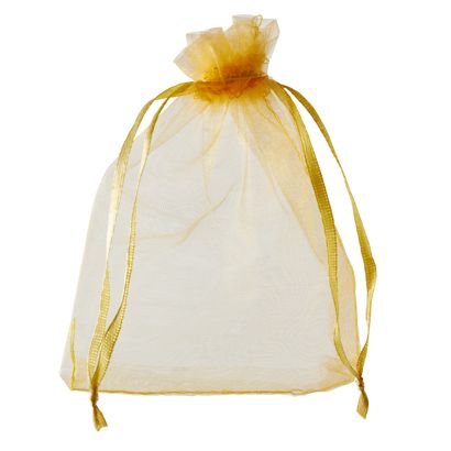 Bolsitas de organza con cierre de cinta de raso null | 100 x 150 mm