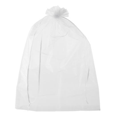 Bolsitas de organza con cierre de cinta de raso blanco  | 300 x 400 mm 