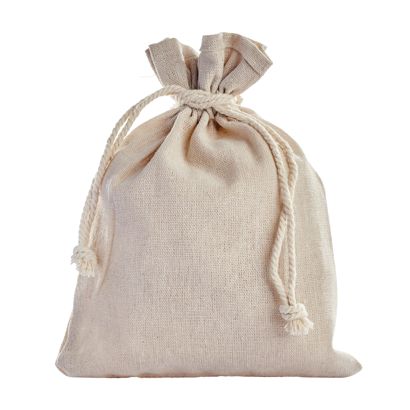 Bolsitas con aspecto de lino, lado estrecho abierto, color natural, paquete con 5 uds., 180 x 240 mm 