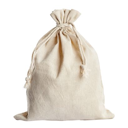 Bolsitas con aspecto de lino, lado estrecho abierto, color natural, 1 unidad, 260 x 350 mm