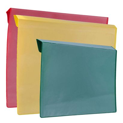 Sobres de identificación para collares para palets, con pliegue para enganchar A5  | azul 