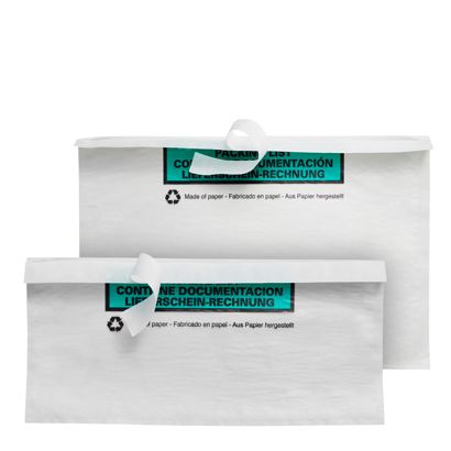 Sobres para albaranes, de papel, blanco 