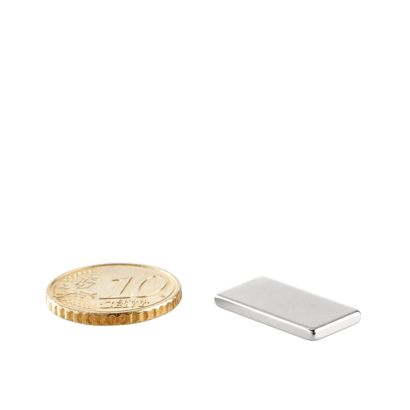 Imanes rectangulares de neodimio, niquelado 