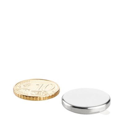 Imanes de neodimio con forma de disco, autoadhesivos null | 20 mm x 3 mm | null