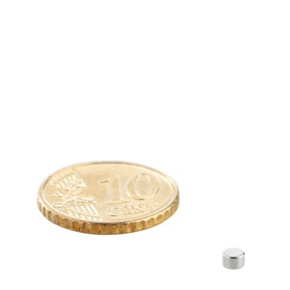 Imanes de neodimio con forma de disco 3 mm x 2 mm | N48, axial (paralelo a la altura)
