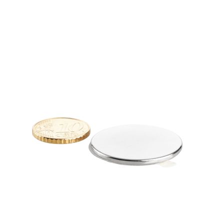 Imanes de neodimio con forma de disco, autoadhesivos null | 30 mm x 2 mm | null