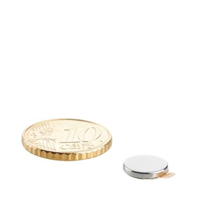 Imanes de neodimio con forma de disco, autoadhesivos null | 9,5 mm x 1,5 mm | null
