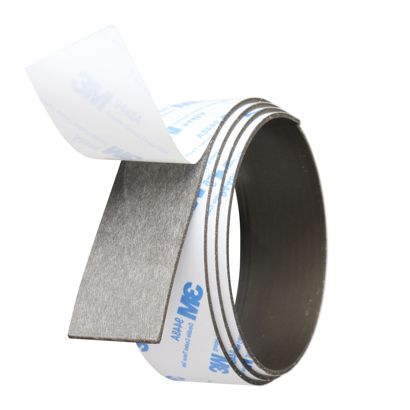 Cinta magnética de neodimio, autoadhesiva, extra fuerte 20 mm | 480 g/cm² | 1 m | 1,5 mm