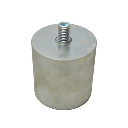 Bases magnéticas cilíndricas de AlNiCo con rosca 63 mm
