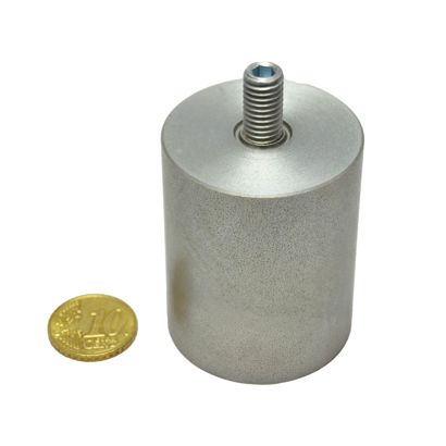 Bases magnéticas cilíndricas de neodimio con rosca 40 mm