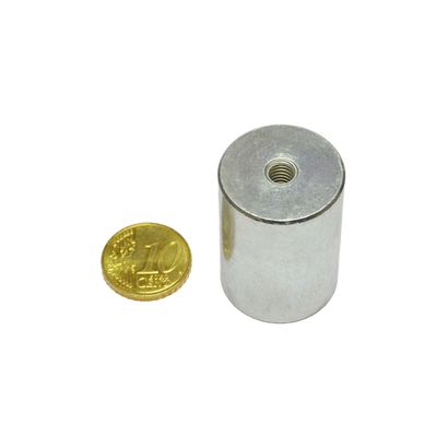 Bases magnéticas cilíndricas de AlNiCo con agujero roscado 25 mm | null