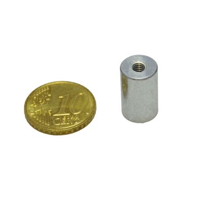 Bases magnéticas cilíndricas de neodimio con agujero roscado 10 mm | 16 mm