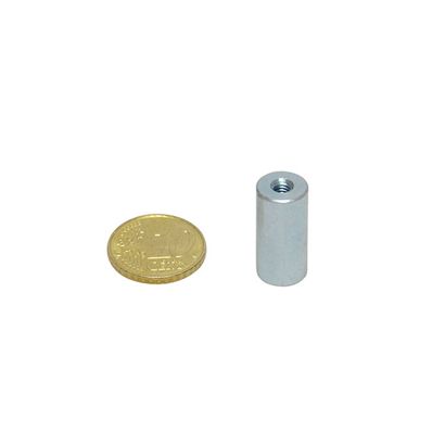 Bases magnéticas cilíndricas de neodimio con agujero roscado 10 mm | 20 mm