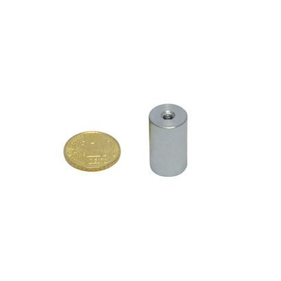 Bases magnéticas cilíndricas de neodimio con agujero roscado 13 mm | 20 mm