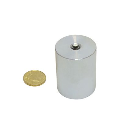Bases magnéticas cilíndricas de neodimio con agujero roscado 32 mm | 40 mm