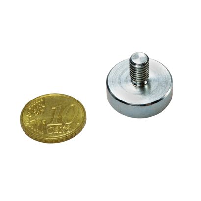 Bases magnéticas de neodimio con rosca 20 mm | M6x10 mm