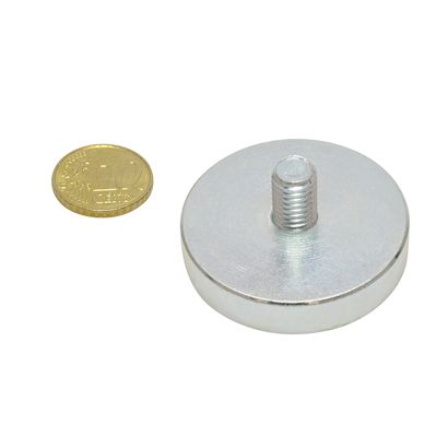 Bases magnéticas de neodimio con rosca 40 mm | M8x12 mm